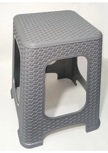 Büyük Gri Tabure 45 cm Kir Tutmaz + 10 Adet Kablo Düzenleyici Organizer Askı Kanca - 2li Set Q4S6D8 modelleri