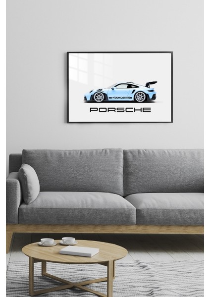 Porsche Araba Çerçeveli Metal Poster Tablo fiyatları