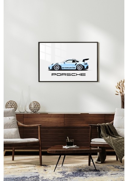 Porsche Araba Çerçeveli Metal Poster Tablo modelleri