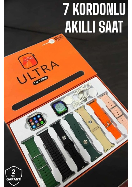 Ieg® Akıllı Saat 7 Kordonlu Metal,plastik ve Hasır Kordon Seçeneği