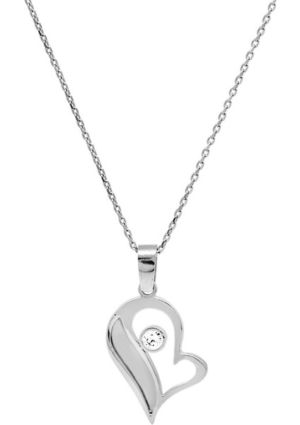 Zirkon Taşlı Gümüş Renk Isme Özel Yazılı 925 Ayar Gümüş Kalbimin Yarısı Kolye fiyatları