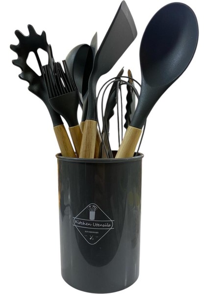 8 Parça Ahşap Saplı Silikon Servis Seti fiyatları