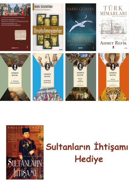 8 Kitaplık Tarih Seti + Sultanların Ihtişamı