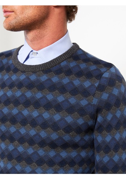 Yeni Sezon Bisiklet Yaka Uzun Kollu Ekose Erkek Triko Kazak fırsatları