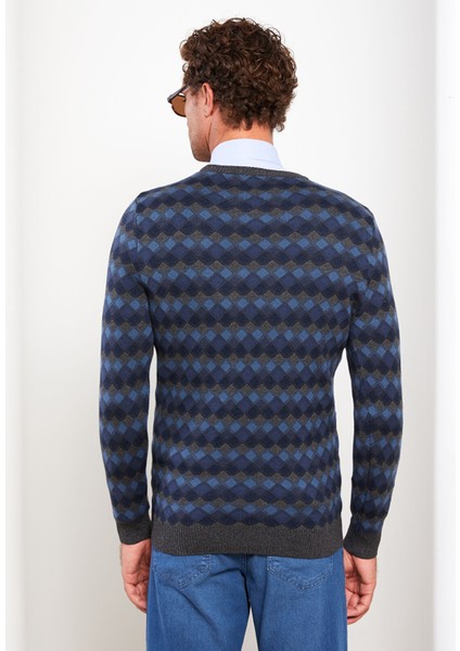 Yeni Sezon Bisiklet Yaka Uzun Kollu Ekose Erkek Triko Kazak indirimleri