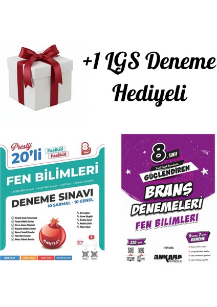 Nartest ve Ankara 8.sınıf (Lgs) Fen Bilimleri Güçlendiren Branş Denemeleri + 1 Lgs Deneme Hediyeli