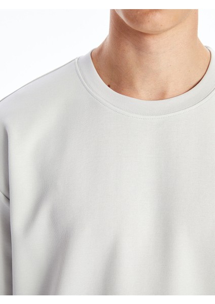 Yeni Sezon Bisiklet Yaka Kısa Kollu Erkek Sweatshirt fırsatları