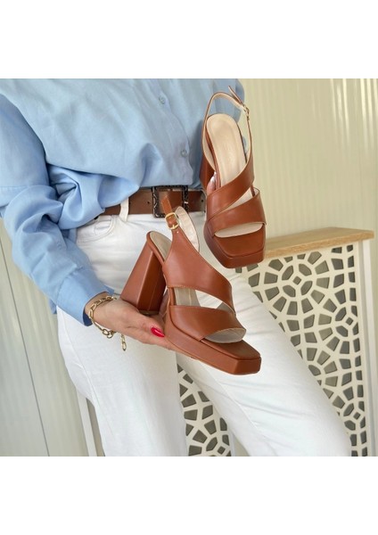 Lvsqvr Cica Taba Cilt Topuklu Ayakkabı (Numara: 39) indirimleri