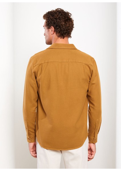 Yeni Sezon Regular Fit Uzun Kollu Gabardin Erkek Gömlek Ceket fırsatları