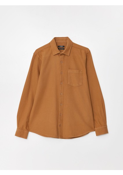 Yeni Sezon Regular Fit Uzun Kollu Gabardin Erkek Gömlek Ceket indirimleri