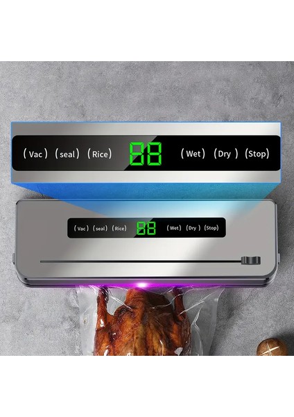 5300 Vakumlu Gıda Kapama Makinesi – Çok Fonksiyonlu, Pilsiz Kompakt Vakum Cihazı, 10 Adet Torbalı, Gıdaları Uzun Süre Taze Tutma, Kolay Kullanım, Ev Tipi Profesyonel Vakumlama Makinesi