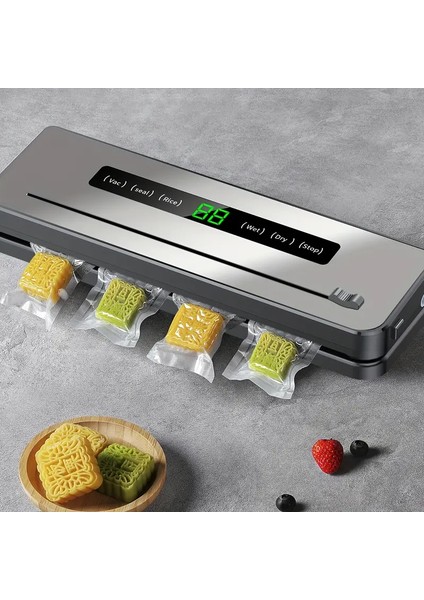 5300 Vakumlu Gıda Kapama Makinesi – Çok Fonksiyonlu, Pilsiz Kompakt Vakum Cihazı, 10 Adet Torbalı, Gıdaları Uzun Süre Taze Tutma, Kolay Kullanım, Ev Tipi Profesyonel Vakumlama Makinesi