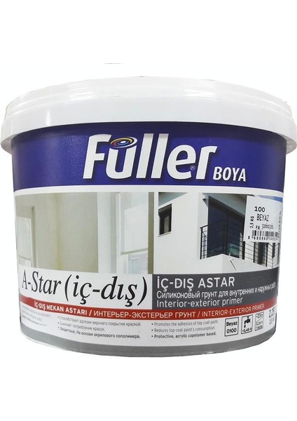 Füller A-Star Iç Dış Cephe Astar 3,5 kg Beyaz