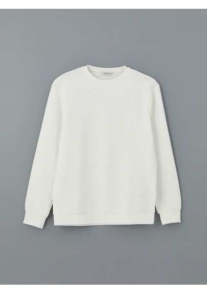 Yeni Sezon Bisiklet Yaka Uzun Kollu Erkek Sweatshirt