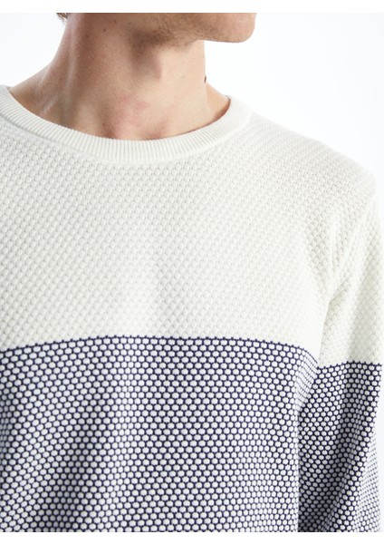 Yeni Sezon Bisiklet Yaka Uzun Kollu Renk Bloklu Erkek Triko Kazak modelleri