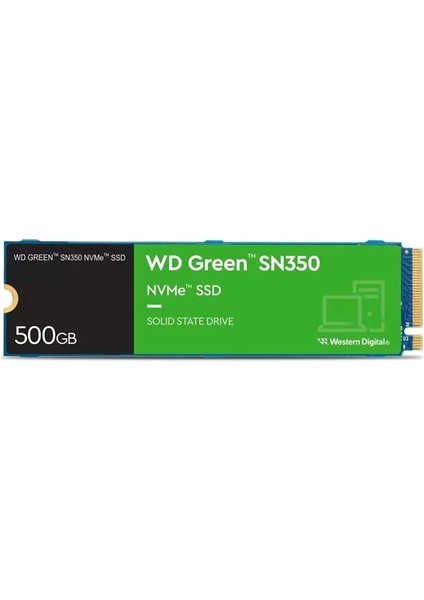 Wd SN350 500GB 2400/1500/MB/S M2 Pcıe Nvme SSD WDS500G2G0C