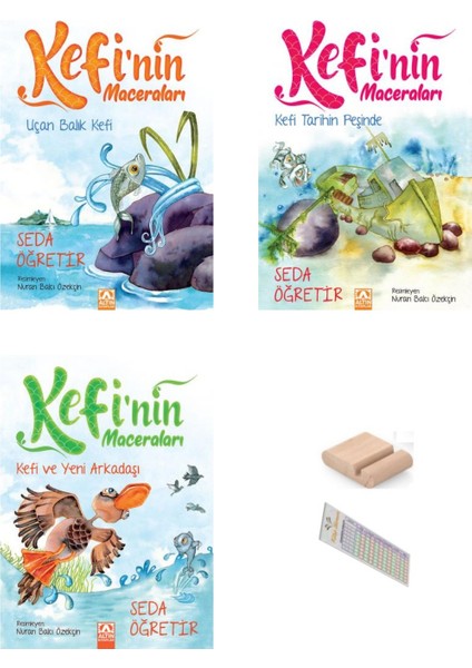 Kefi'nin Maceraları / Uçan Balık&tarihin Peşinde&yeni Arkadaşı / 2. Sınıf Hikaye +Tablet Tutucu