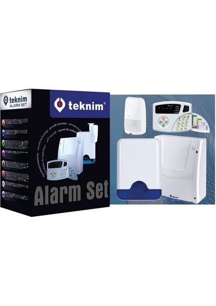 Teknım VAP-404PT Kablolu Pstn'li Alarm Paneli 4 4 Zonlu