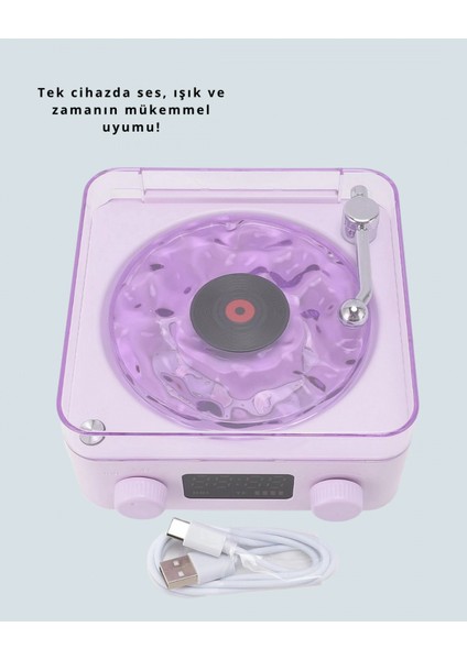 Retro Pikap Hoparlör – Şarjlı Kablosuz Projektör ve Gece Lambası fiyatları