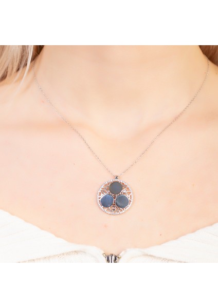 Zirkon Taşlı Gümüş Renk Kişiye Özel Üç Isim Veya Harf Yazılı 925 Ayar Gümüş Kadın Kolye fırsatları