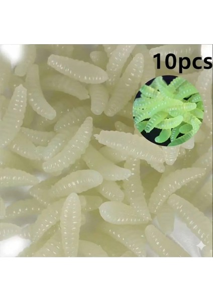 Gerçek Görünümlü Silikon Kurtçuk Yapay Balık Yemi 2cm 10 Adet
