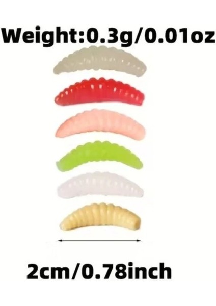 Gerçek Görünümlü Silikon Kurtçuk Yapay Balık Yemi 2cm 10 Adet fiyatları