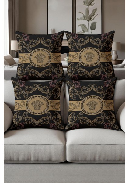 Dijital Baskılı Yumuşak Dokulu 4’lü Kırlent Kılıfı Takımı (43X43 Cm) KRL0002