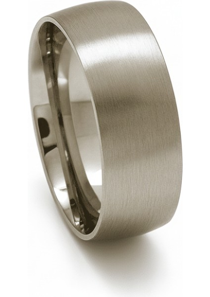Gümüş Renk Klasik Tasarım 316L Kalite Paslanmaz Çelik Kadın Yüzük Alyans - 27 Ölçü