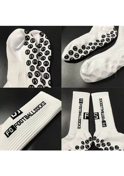 3 Çift Kaydırmaz Silikon Tabanlı Futbol Çorabı Kauçuk Havlu Taban Dikişsiz Maç Sporcu Tozluk Konç fırsatları