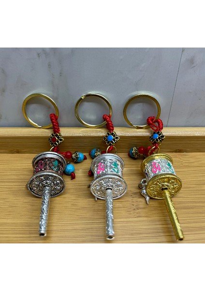 Metal Feng Shui Şans Çarkı Anahtarlık Model 1