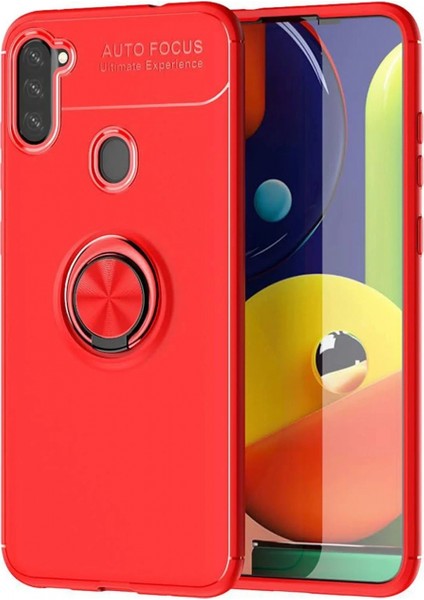 Ieg Samsung Galaxy A11 Kılıf Range Yüzüklü Silikon - Kırmızı