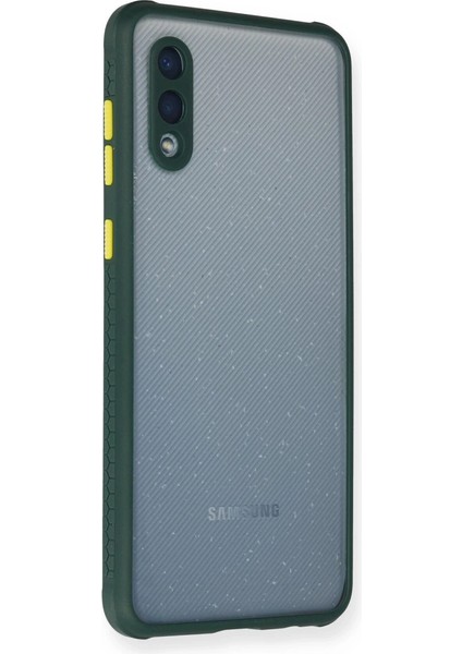 Samsung Galaxy A02 Kılıf Miami Şeffaf Silikon - Koyu Yeşil fiyatları