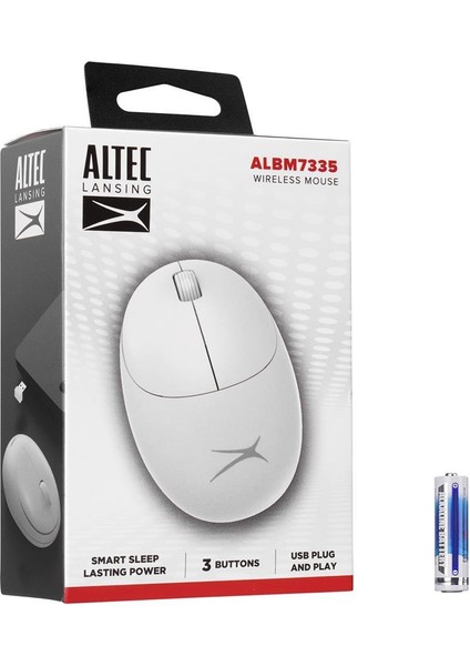 Lansing ALBM7335 Beyaz 2.4ghz USB 1200DPI Alkalin Pilli Kablosuz Mouse fiyatları