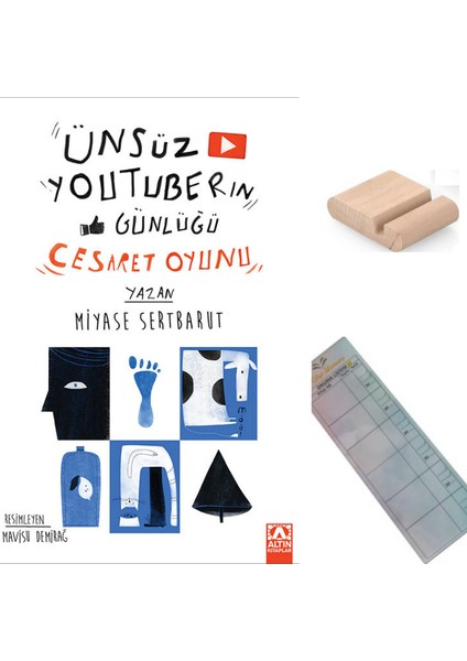 Ünsüz Youtuber In Günlüğü - Cesaret Oyunu 3.kitap/miyase Sertbarut/6-7-8.sınıf Hikaye+Tablet Tutucu