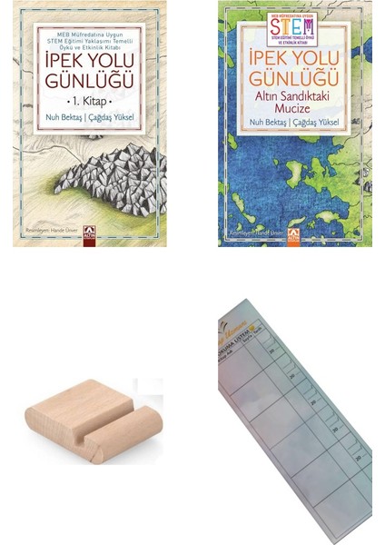 Ipek Yolu Günlüğü 1. ve 2. Kitap/ Nuh Bektaş Çağdaş Yüksek/5. ve 6. Sınıf Hikaye+Tablet Tutucu