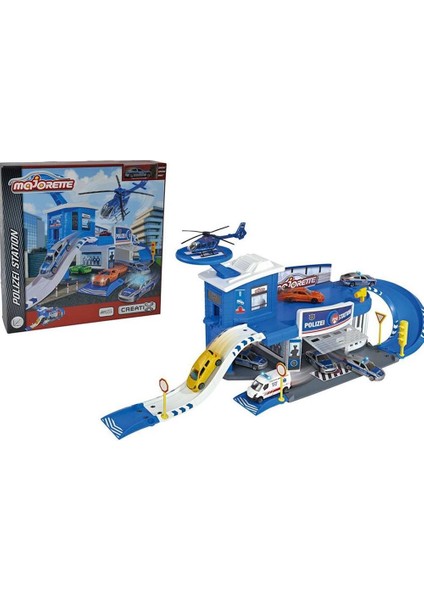 Majorette Creatıx Polıce Statıon +1 Car Polis Istasyonu Oyun Seti