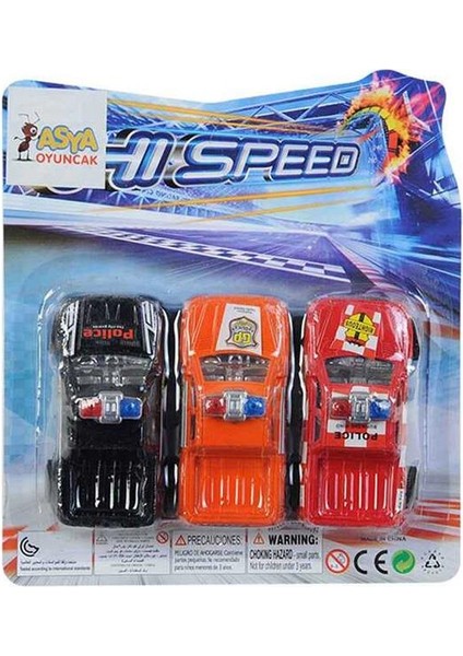 Oyuncak Arabalar Kartela 3 Lü ASY-168