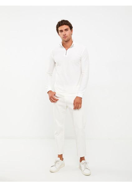 Yeni Sezon Dik Yaka Uzun Kollu Pike Erkek Sweatshirt modelleri