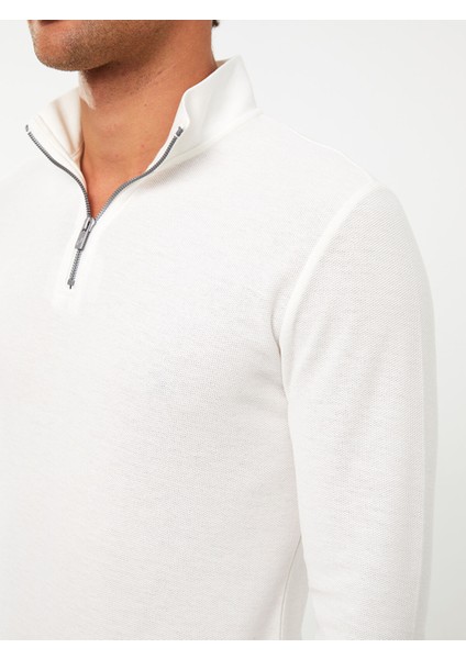 Yeni Sezon Dik Yaka Uzun Kollu Pike Erkek Sweatshirt fırsatları