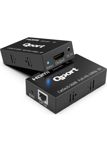 Qport Q-Hex3 Cat6 60MT (2li) HDMI Extender fiyatları