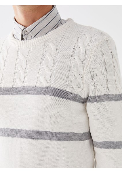 Yeni Sezon Bisiklet Yaka Uzun Kollu Çizgili Erkek Triko Kazak fırsatları