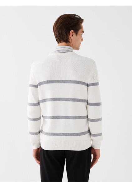 Yeni Sezon Bisiklet Yaka Uzun Kollu Çizgili Erkek Triko Kazak indirimleri