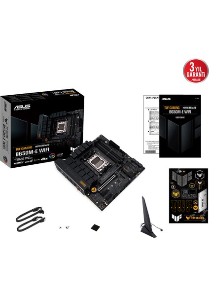 Asus Tuf Gamıng B650E-E Wıfı 4xddr5 Hdmı+Dp 3xm2 Am5 Anakart