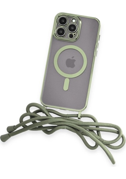 Iphone 13 Pro Kılıf Divo Lazer Askılı Magsafe Kapak - Koyu Yeşil modelleri