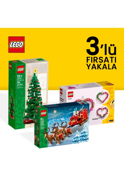 Yılbaşı Özel 3’lü Özel Set Paketi (Çam Ağacı + Noel Baba’nın Kızağı + Kalp Süsleme Seti)