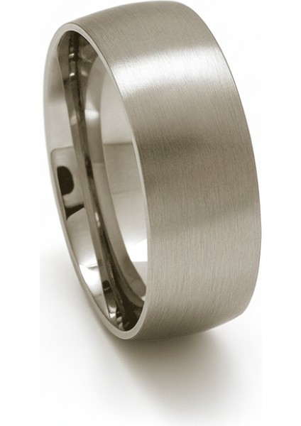 Gümüş Renk Klasik Tasarım 316L Kalite Paslanmaz Çelik Kadın Yüzük Alyans - 21 Ölçü