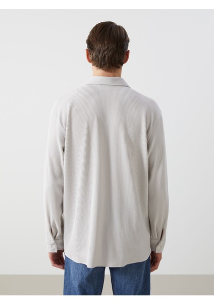 Yeni Sezon Rahat Kalıp Uzun Kollu Erkek Dokulu Gömlek fırsatları