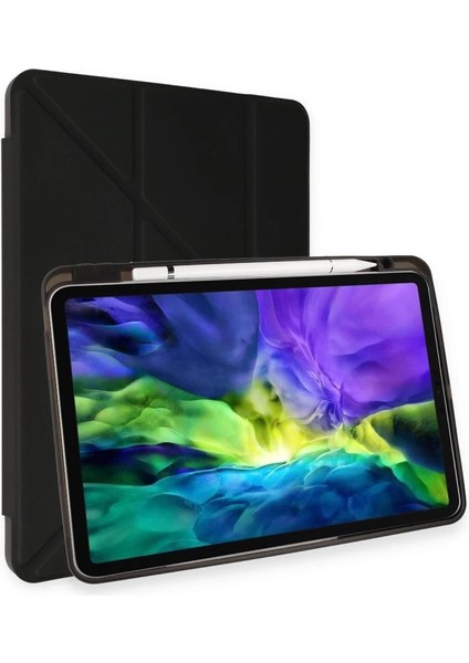 Ipad Air 4 10.9 Kılıf Kalemlikli Mars Tablet Kılıfı - Siyah