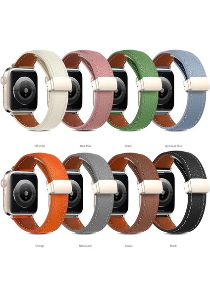 Apple Watch 42MM KR414 Daks Deri Kordon - Lacivert fiyatları