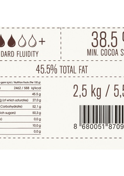 Beyaz Pul Çikolata %38,5 *2,5kg fiyatları